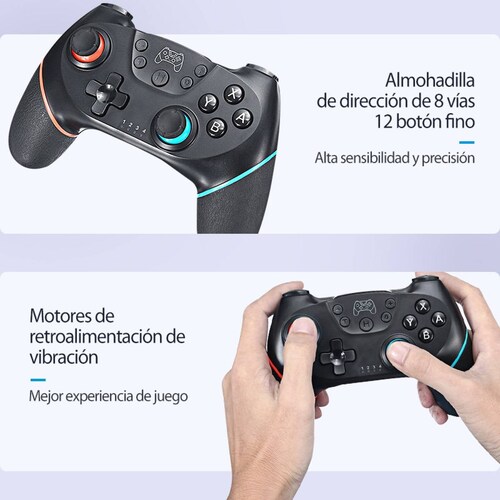 Control Brandtrendy Pro para Nintendo Switch PC Joystick Remoto Bluetooth Rojo Azul