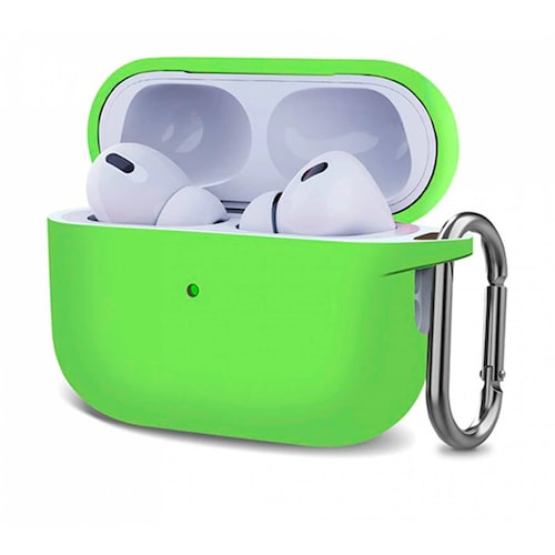 Pack 4 Fundas diseñadas para AirPods pro de silicon: Verde, Azul, Morado, Menta.