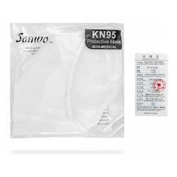 Cubrebocas KN95 Sanwo Blanco certificado ajuste nasal 100 piezas desechables COFEPRIS