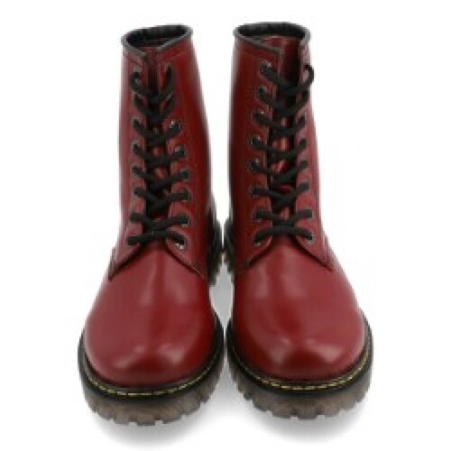 Bota Estilo Rock Vino para Mujer Botas Chunky