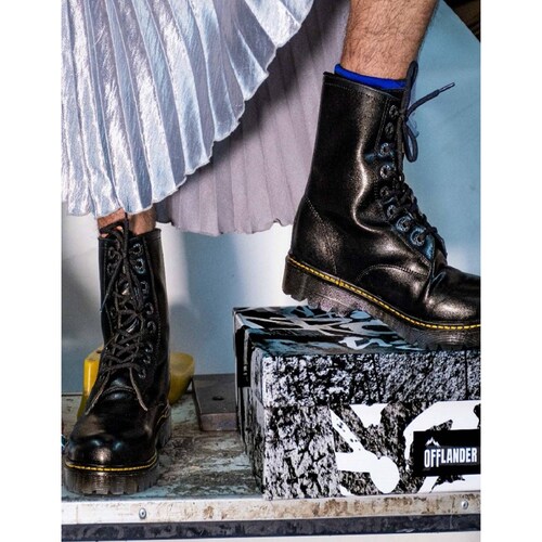 Bota Estilo Rock Mujer Combat Estilo Rock para Mujer Punk