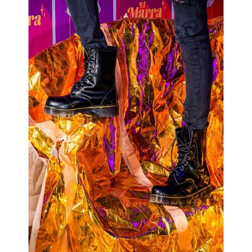 Bota Estilo Rock Mujer Combat Estilo Rock para Mujer Punk