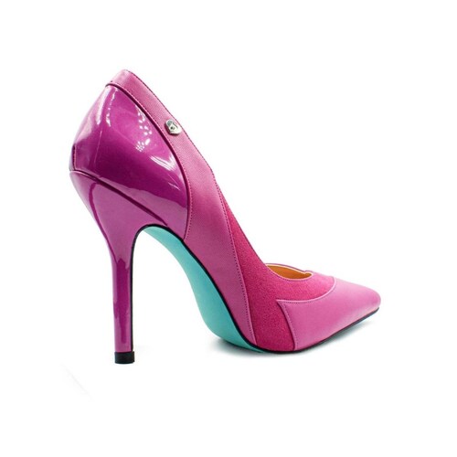 Zapatilla Stiletto Fiusha Combinación Piel y Charol PIKIKI 