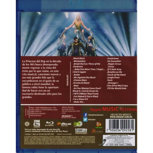 Britney Spears Apple Music Festival Concierto Blu-ray