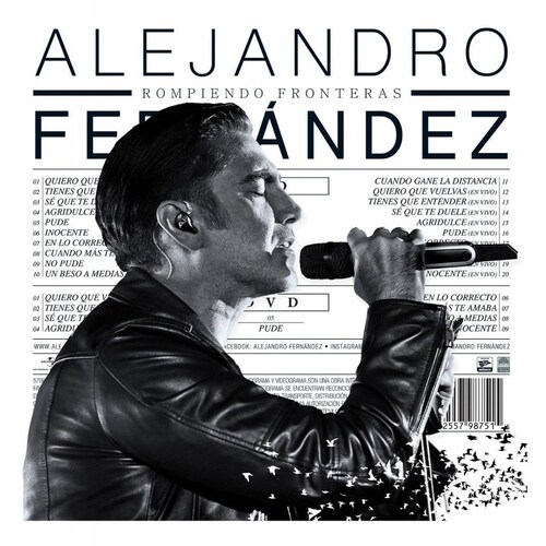 Rompiendo Fronteras  Deluxe - Alejandro Fernandez Cd + Dvd