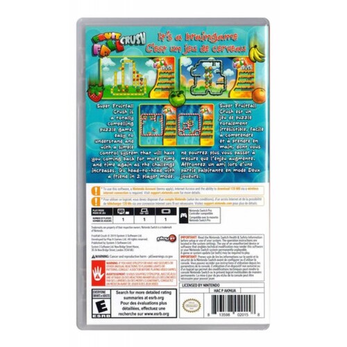 Fruit Fall Crush Codigo Original Videojuego Nintendo Switch