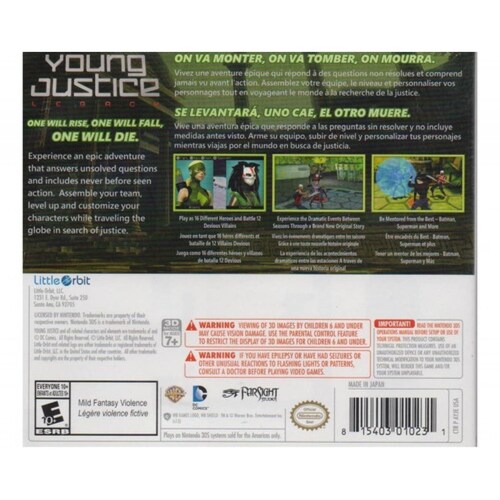 Young Justice Legacy Nintendo 3ds