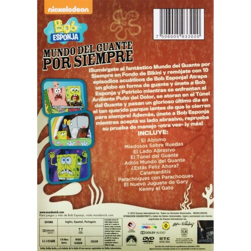 Bob Esponja Mundo Del Guante Por Siempre Episodios Dvd