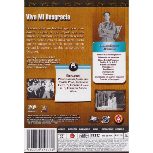 Viva Mi Desgracia Pedro Infante Pelicula Mexicana Dvd