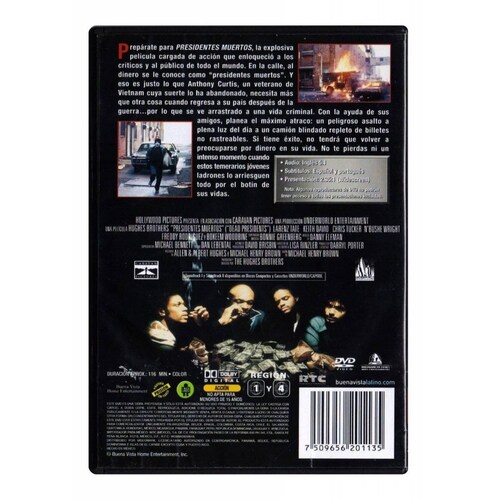 Presidentes Muertos Hughes Brothers Pelicula Dvd