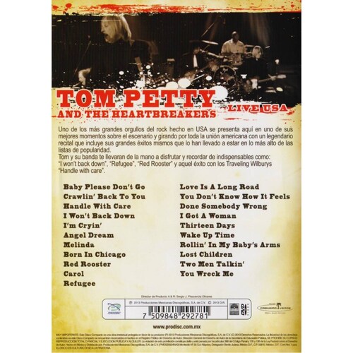 Tom Petty And The Heartbreakers Live Usa Concierto Dvd