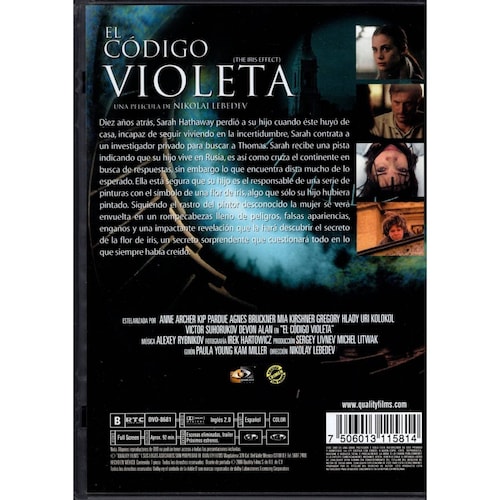 El Codigo Violeta Iris Effect Nikolai Lebedev Pelicula Dvd
