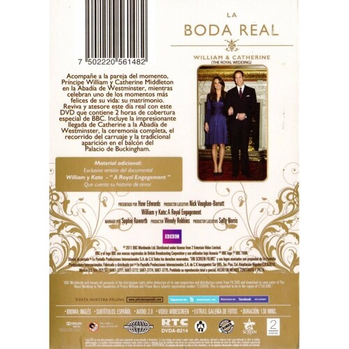 La Boda Real William & Catherine Royal Documental Bbc Dvd