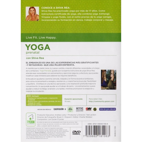 Yoga Prenatal Con Shiva Rea Gaiam Rutinas Dvd