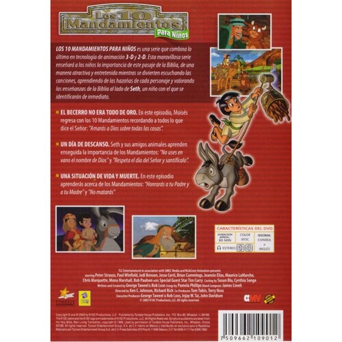 Los 10 Diez Mandamientos Para Niños Parte 1 Uno Dvd