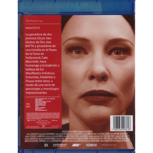 Manifesto Blu Ray Cate Blanchett Película Nuevo.