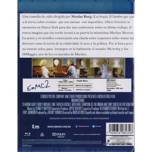 Insignificancia Insignificance Nicolas Roeg Pelicula BluRay