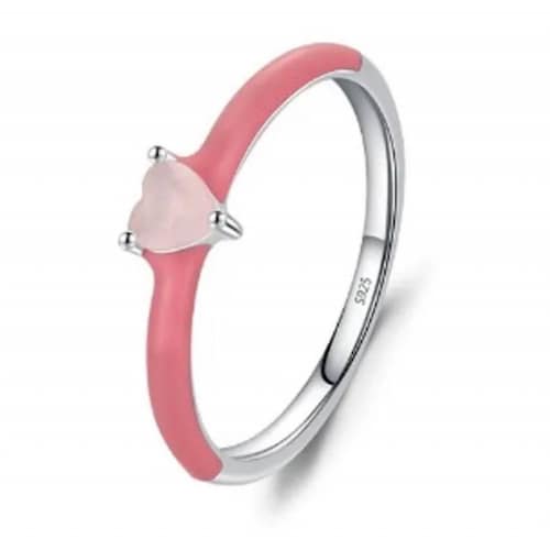 Anillo ARETIZE Corazón de Plata de Ley 925 Plateado Talla 5 Mujer + Caja de Regalo borrar Talla: 6 Talla 6