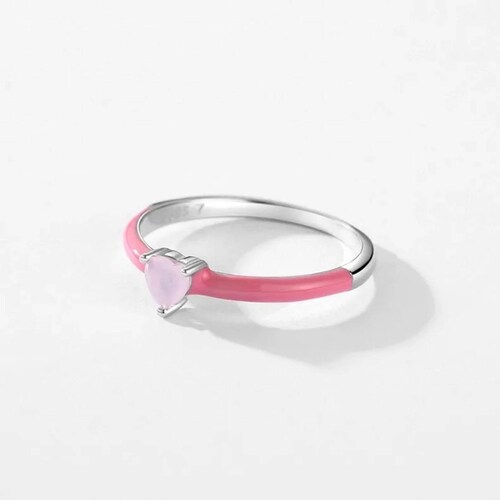 Anillo ARETIZE Corazón de Plata de Ley 925 Plateado Talla 5 Mujer + Caja de Regalo borrar Talla: 6 Talla 6