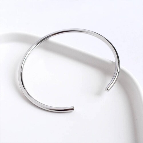 Pulsera de Plata 925 Rígida Brazalete Unitalla 