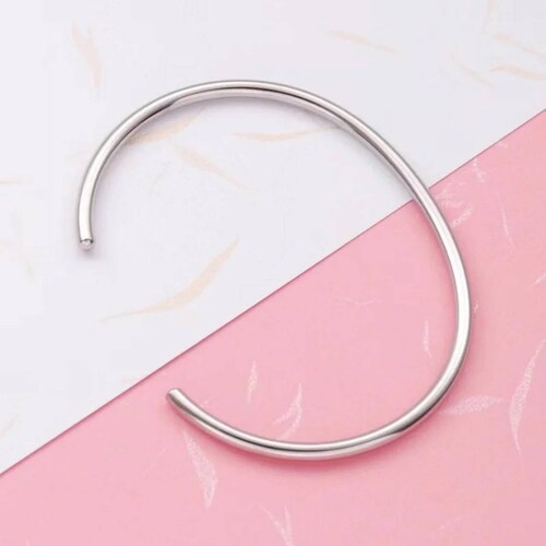 Pulsera de Plata 925 Rígida Brazalete Unitalla 