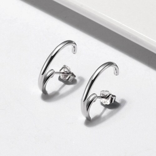 Aretes de Plata 925 Argolla Aro Unitalla Mujer 