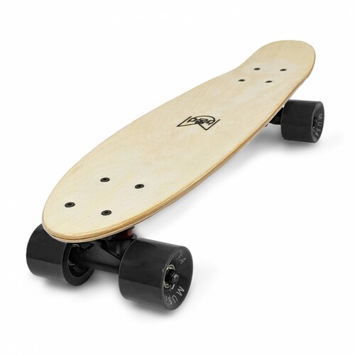Patineta Tipo Penny Profesional Musa Madera Maple Llantas Negras Trucks Negros