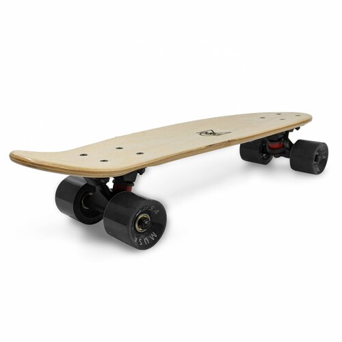 Patineta Tipo Penny Profesional Musa Madera Maple Llantas Negras Trucks Negros