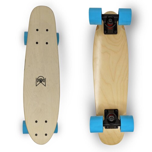 Patineta Tipo Penny Profesional Musa Madera Maple Llantas Azul Trucks Negros