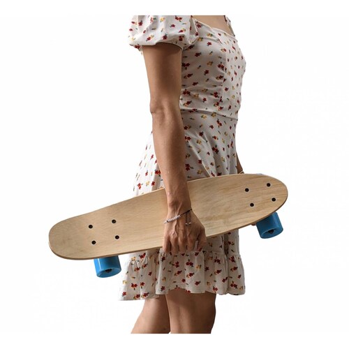 Patineta Tipo Penny Profesional Musa Madera Maple Llantas Azul Trucks Negros