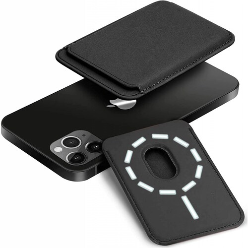 Tarjetero Magnetico compatible con IPhone Cartera magnetica de piel 