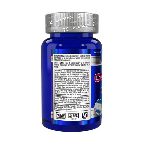 Cafeina AllMax Essentials Caffeine 200mg 100 tabs. 