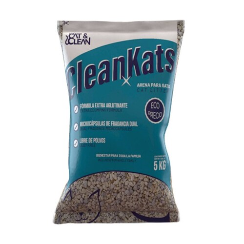 Cat & claen arena para gato super absorbente premium con aroma 5 kg