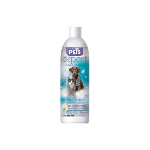 Fancy pets shampoo baño seco perros & gatos 300 gr