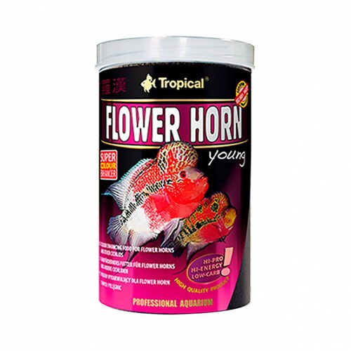 Alimento flower horn young pellet tropical 380 gr.