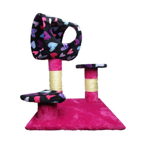 Mueble Rascador Para Gato Rociocolor Negro Friseliax.