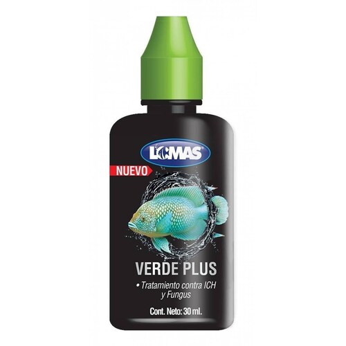 Verde Plus 30 Ml. Contra Ich Y Fungus Y hongos peceras 