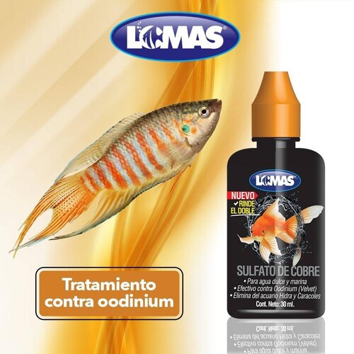 Sulfato De Cobre 30 Ml, Velvet Hidra Y Caracoles pecera 