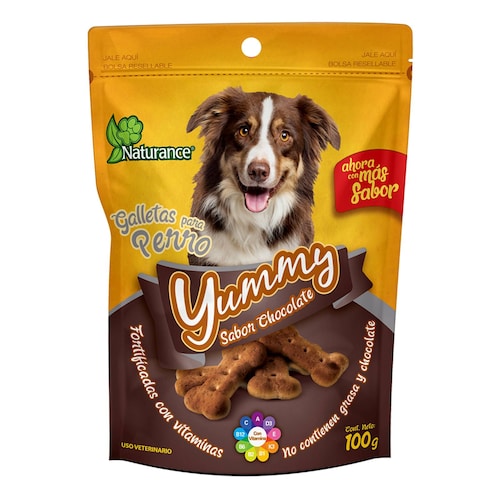 Yummy galletas para perro snacks Sabor Chocolate 100 grs 