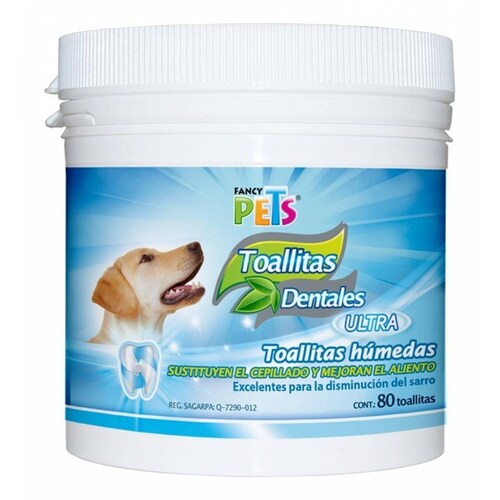 Fancy Pets Toallas Dentales Para Perros disminuye sarro 
