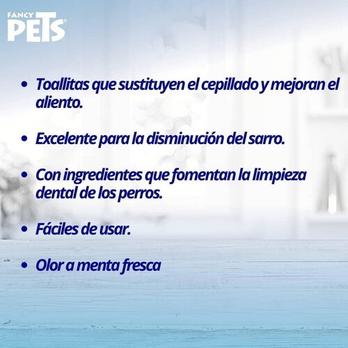 Fancy Pets Toallas Dentales Para Perros disminuye sarro 