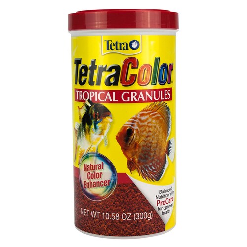 Alimento Tetracolor Tropical granules 300g Discos ramirezzi 
