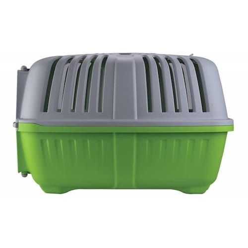 Transportadora para perros y gatos Pratiko 1 MPS con puerta de metal Verde Único