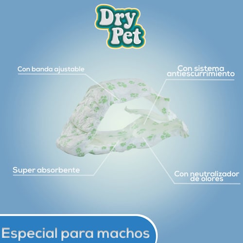 Fancy Pets Pañales para perro macho tamaño chico 12 piezas 