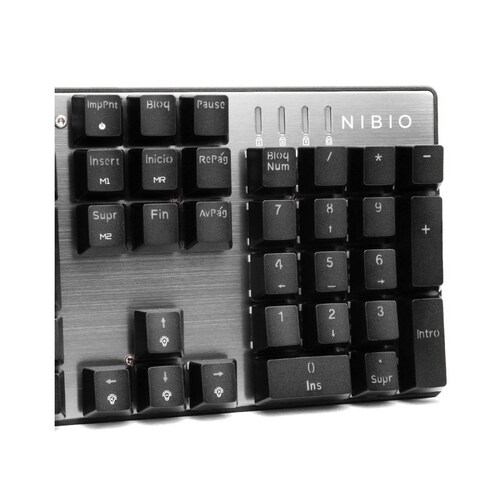 Teclado Gamer Nibio MK500 Impact RGB Negro  