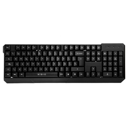 Teclado Gamer Nibio Strike RGB Negro  