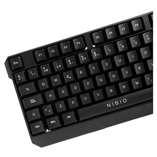 Teclado Gamer Nibio Strike RGB Negro  