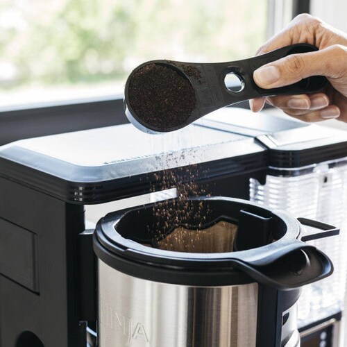 Cafetera Ninja CM401 10 tazas, 6 tamaños, 3 programas, espumador, cold brew, gris 