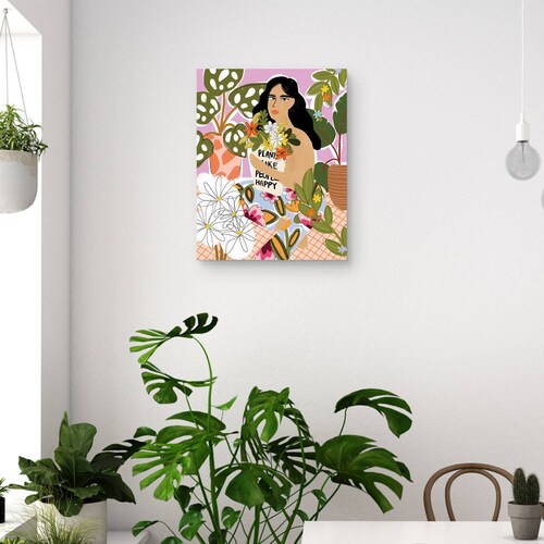 Cuadros Decorativos - Las plantas hacen feliz a la gente- Alja Horvat