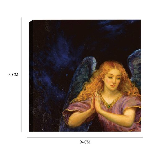 Cuadro Decorativo | Buenas noches ángel | Edgar Jerins | 94X94 Cm | Arte Religión | Impresión en Lienzo | Fine Art TJ
